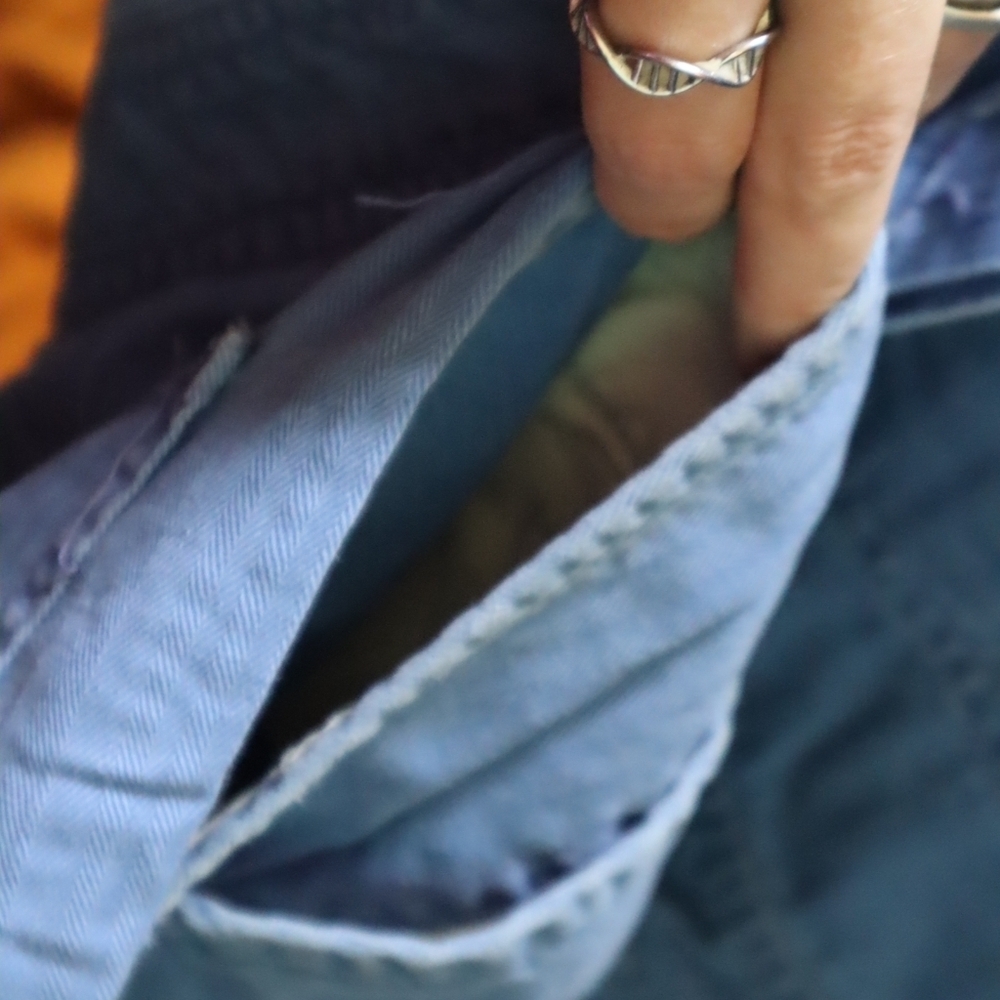 VINTAGE BLUE COTTON COVERALLS 40 Euclid Mfg Co Denim Uniform Work Classic Grunge - Picture 3 of 14